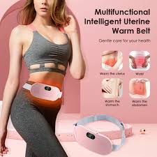 Electric Heating Pad for Period Pain–Portable Cramp Relief Belt Women, Adjustable Heat & Vibration-Pain Cramps, Reusable USB Warm Women’s Discomfort–PERIOD CRAMP RELIEF BELT Warming Women–Portable Menstrual Pad, Heated Belly with 3 Levels and 4 Mode