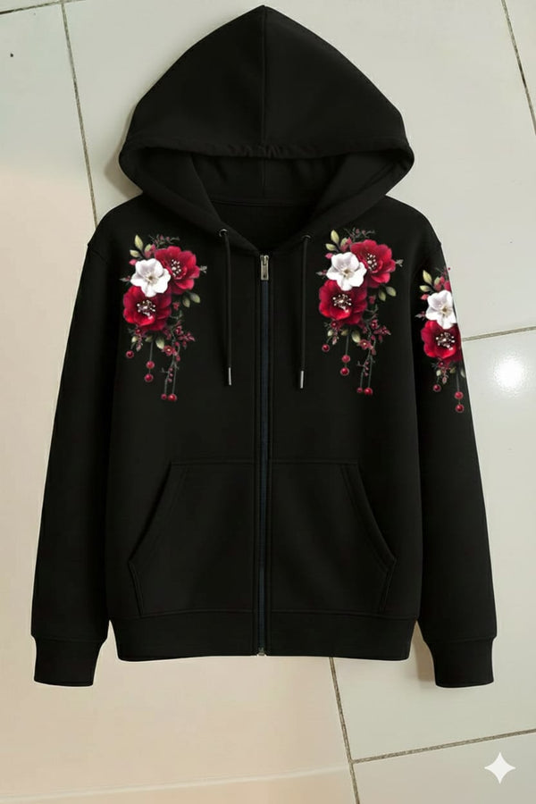 3d floral hoodie premium quality