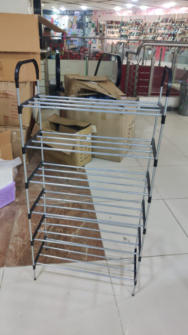 6 Layer  Adjustable Metal & Plastic Shoe Rack - Freestanding Shoe Storage Organizer
Size 56 x 26 x118 cm
Random Colors